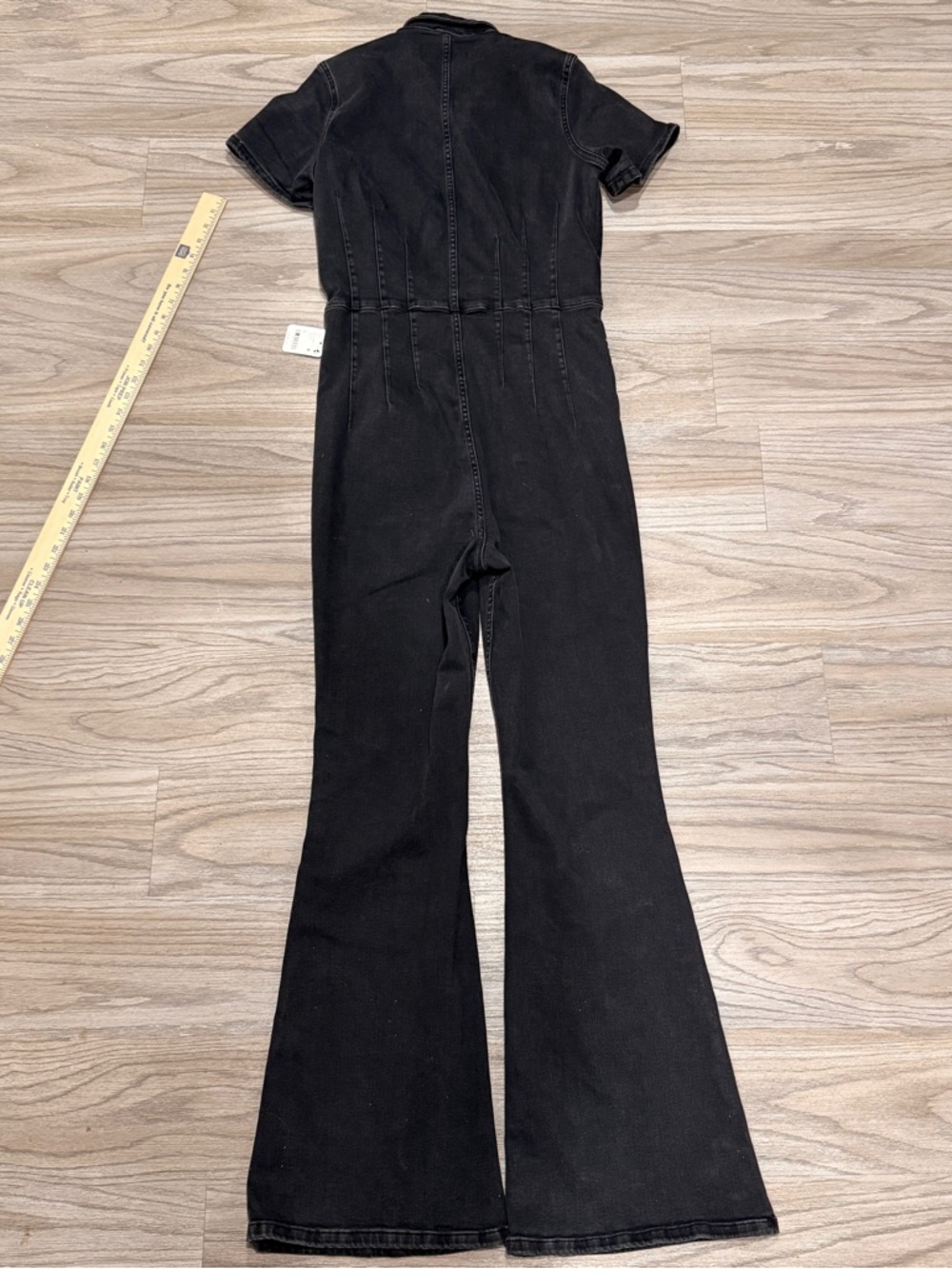 We The Free Black Short-Sleeve Zip-Front Jumpsuit - Picture 13 of 13